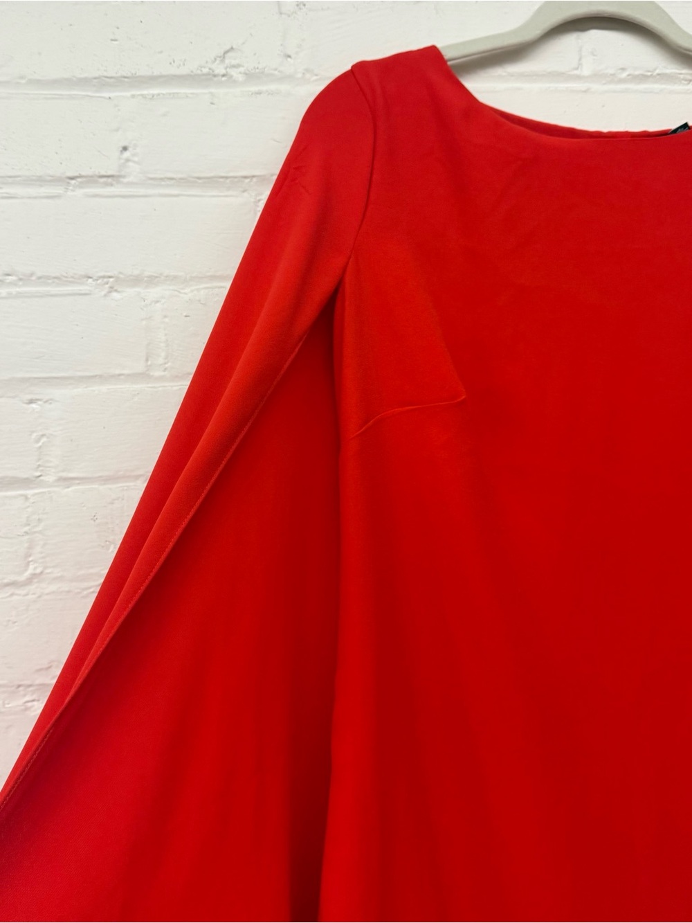 NWT Lauren Ralph Lauren Red Cape Georgette Cocktail Mini Dress Sleeveless - Picture 5 of 10